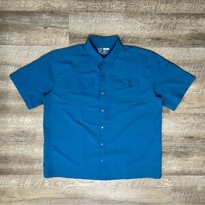 5.11 Freedom Flex Tactical Shirt Men's XL Blue Vented Snap Button